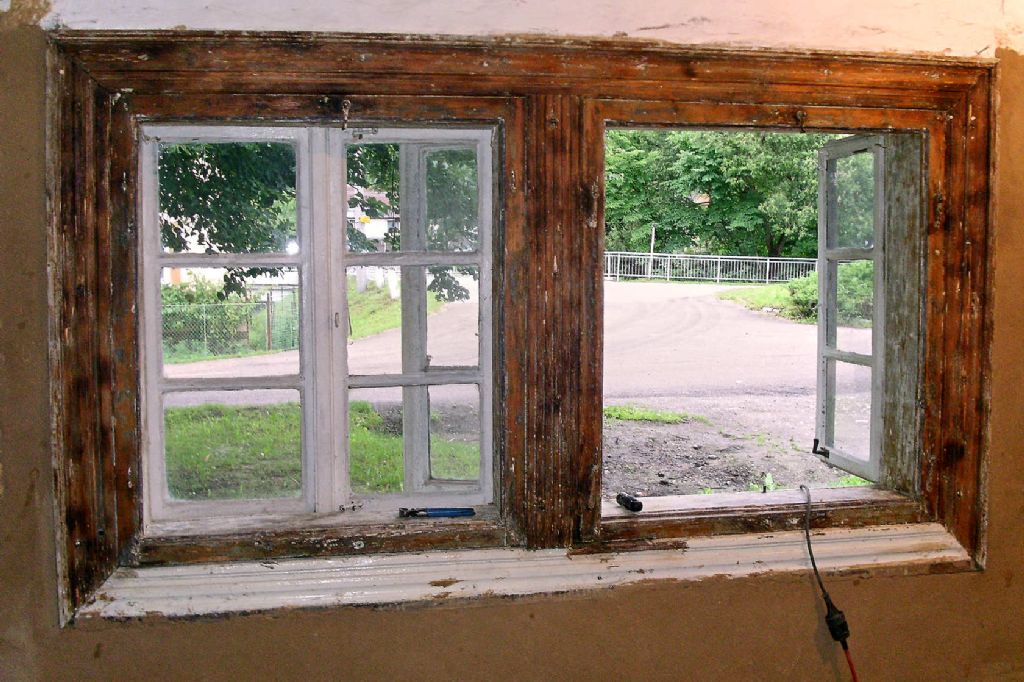 restaurování oken - průběh prací